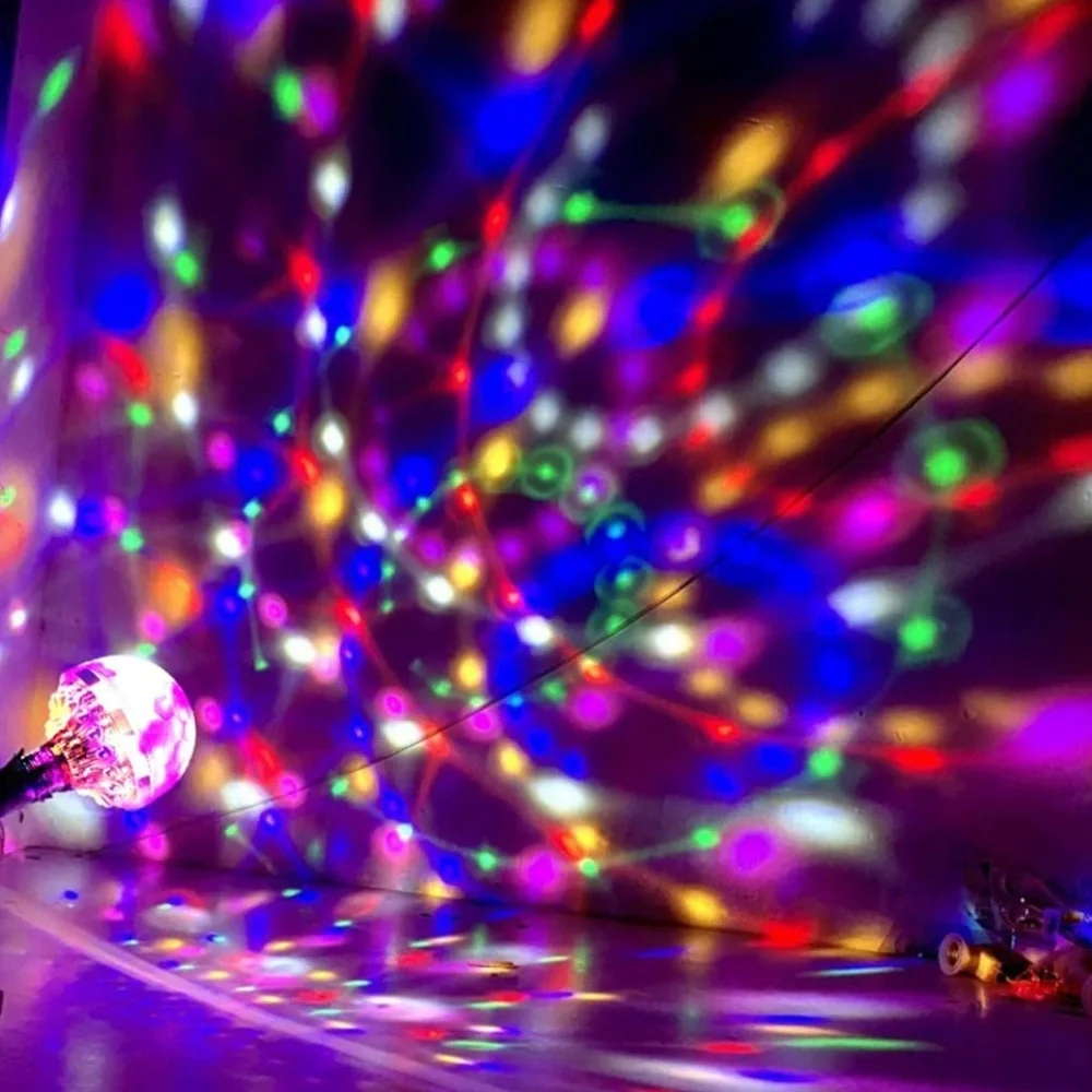 Colorful LED Disco Light Bulbs with Adapters
